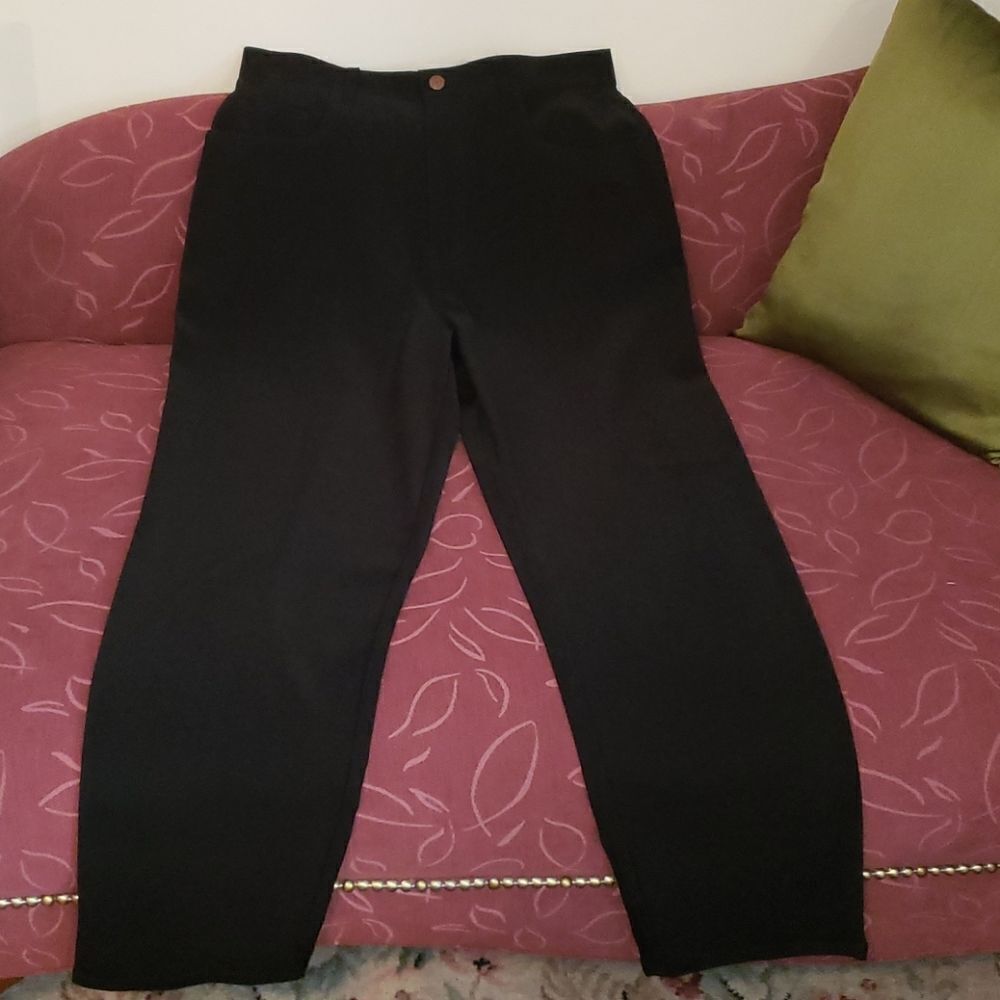Bill Blass Jet Black Stretch Jeans